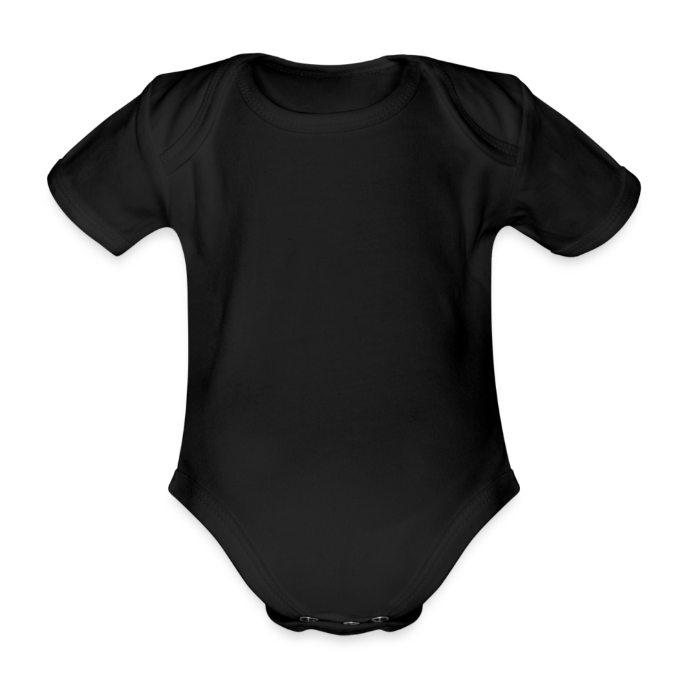 Organic Short-Sleeved Baby Bodysuit - black