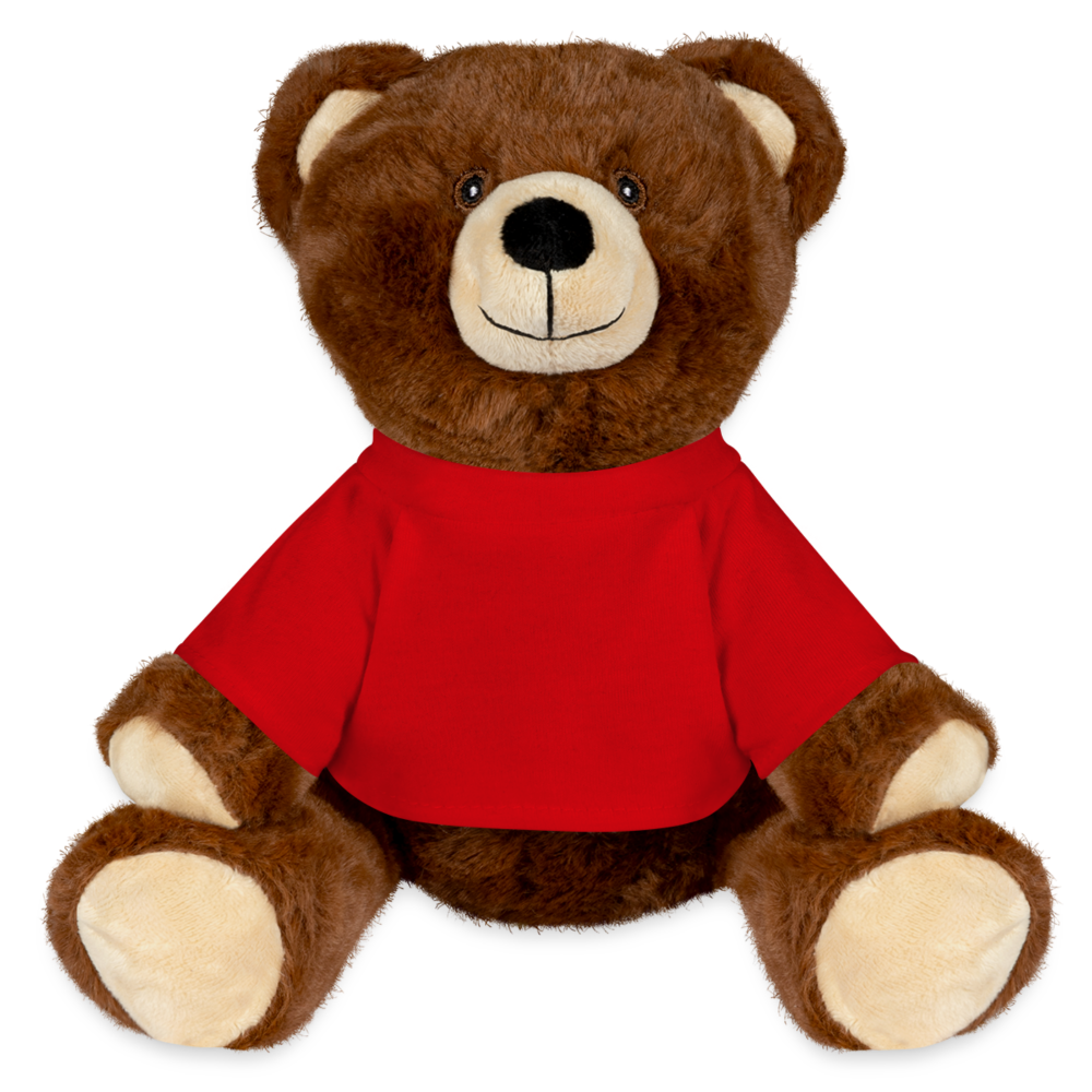 Eco Cuddle Companion Teddy Bear "Recyclebear" Brown - red