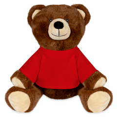 Eco Cuddle Companion Teddy Bear "Recyclebear" Brown - red