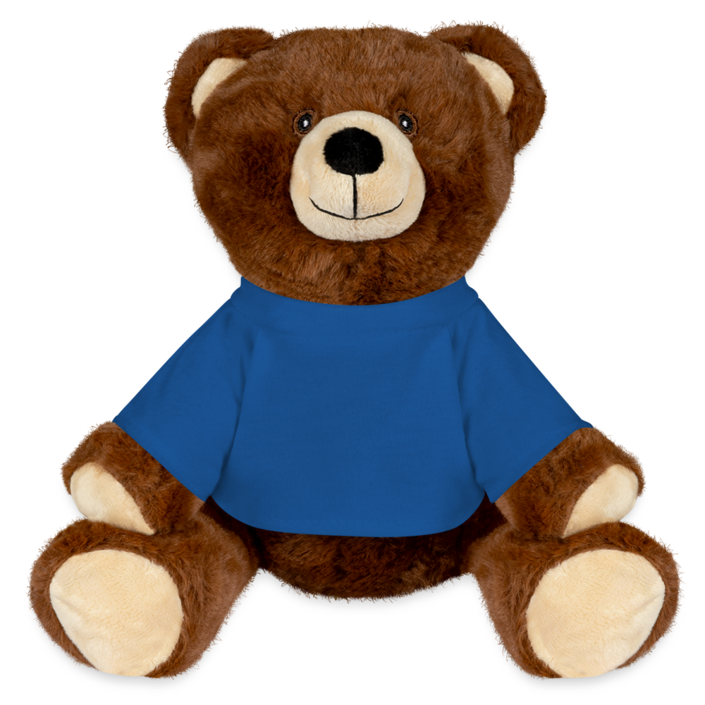 Eco Cuddle Companion Teddy Bear "Recyclebear" Brown - royal blue